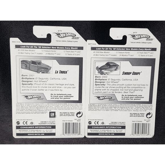Mattel Hot Wheels 2008 All Stars La Troca Truck & Swoop Couple Diecast Race Car - Picture 6 of 7